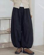高腰抽繩燈籠寬腿運動褲
