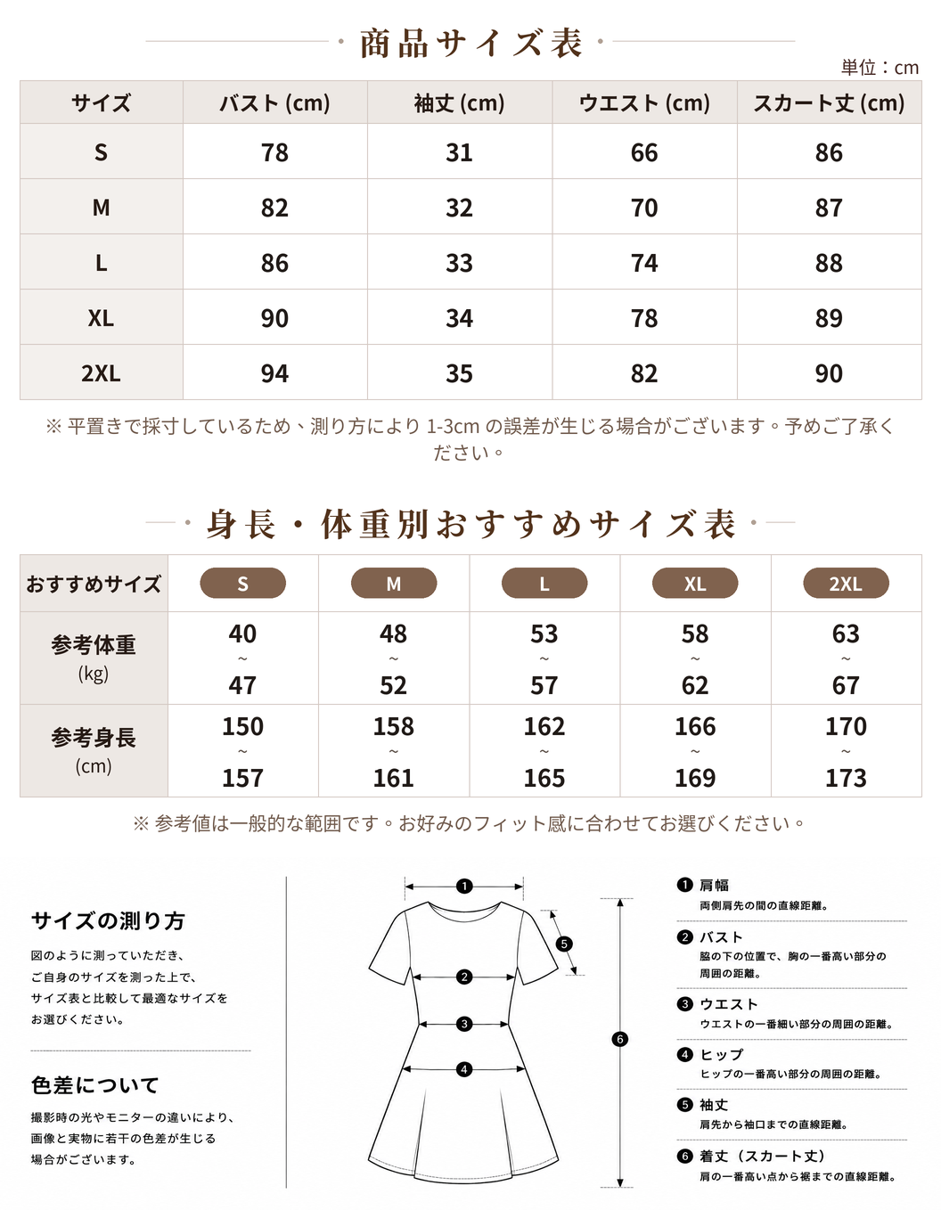 ブラックリボン チュール パフスリーブ ティアードミニワンピース size chart 1