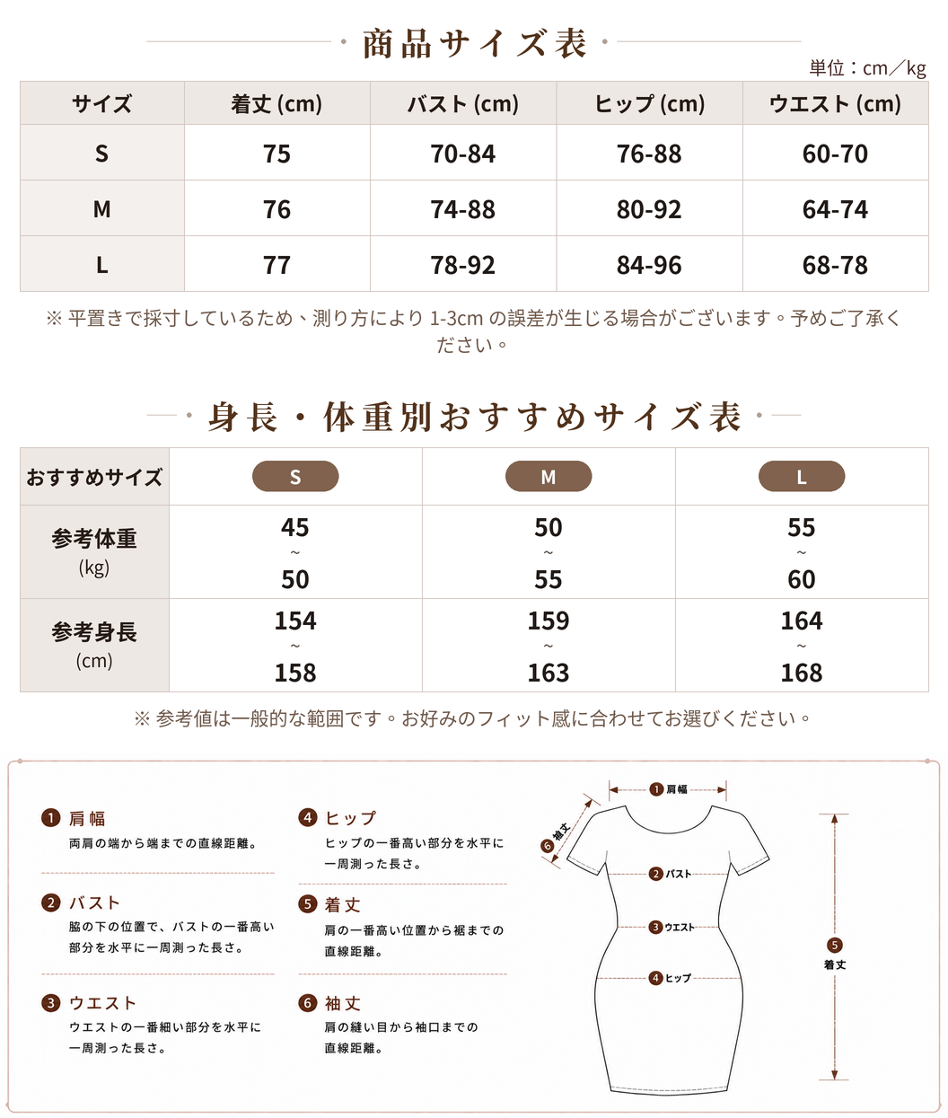 立体リボン タイト ワンショルダーミニワンピース size chart 1