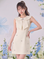ビジュー付き ミニワンピース