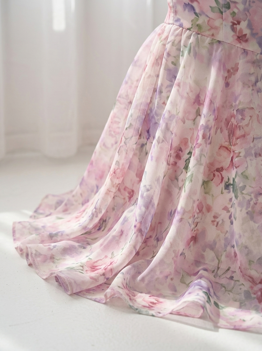 オフショルダー 花柄プリント ミニワンピース