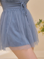 チュール付き ワンピース水着