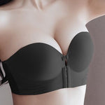 4色展開｜フロントホック ワイヤレス ブラジャー 立体カップ