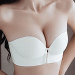 4色展開｜フロントホック ワイヤレス ブラジャー 立体カップ