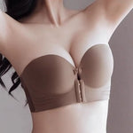 4色展開｜フロントホック ワイヤレス ブラジャー 立体カップ