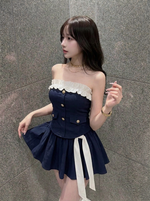 チューブトップ＆フレアスカート 2点セット