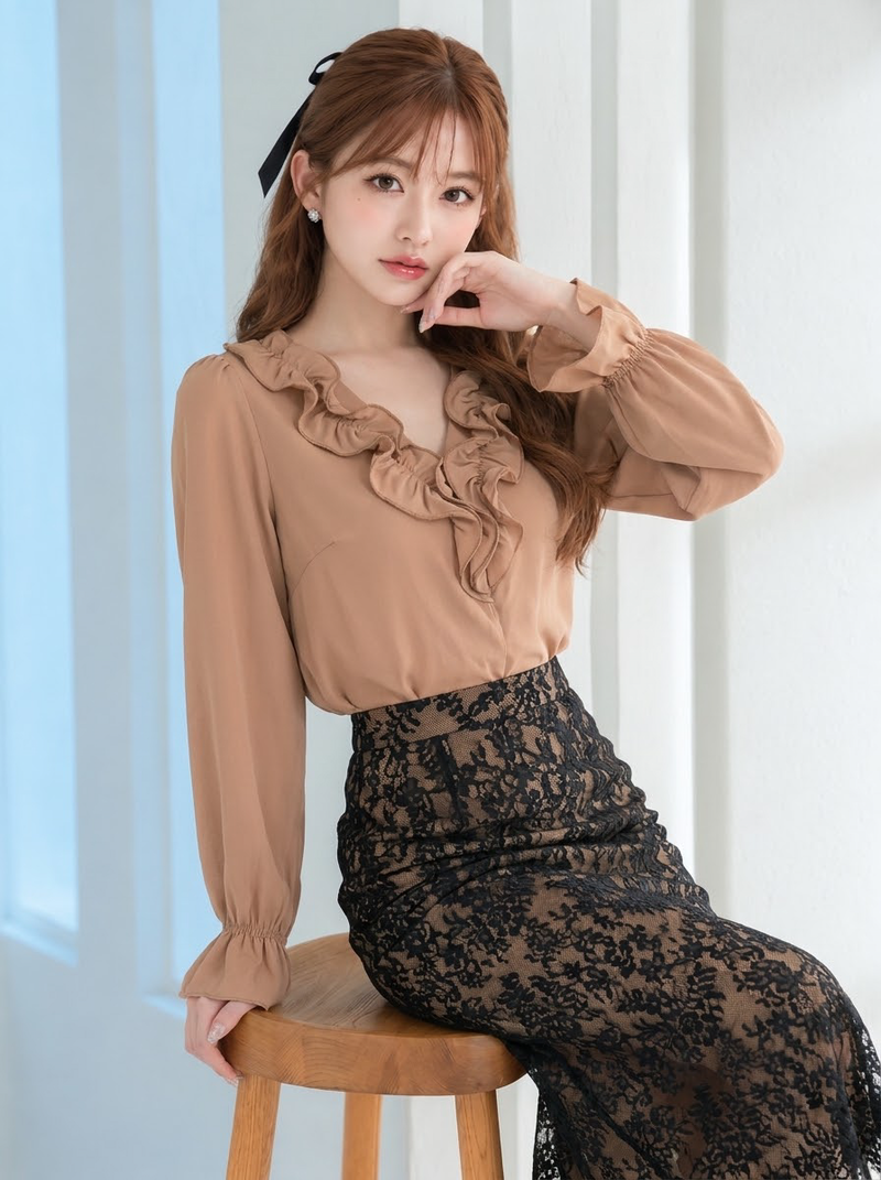 シフォン レース 2点セット