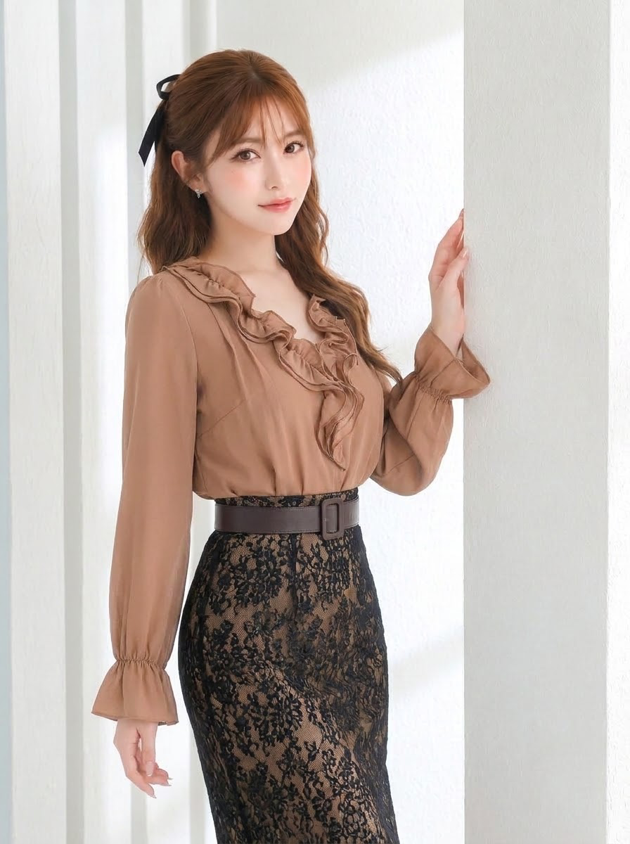 シフォン レース 2点セット