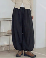 高腰抽繩燈籠寬腿運動褲