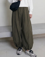 高腰抽繩燈籠寬腿運動褲