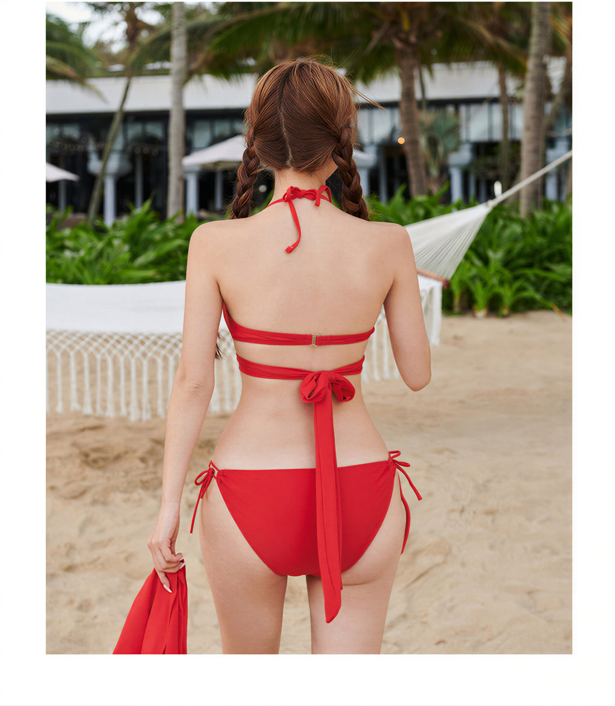 クロスカットアウト ハイウエスト 美シルエット スカート付きワンピース水着