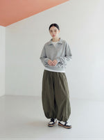 高腰抽繩燈籠寬腿運動褲