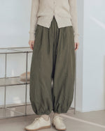 高腰抽繩燈籠寬腿運動褲