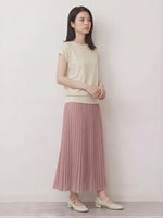 小圓領閃點提花蝙蝠袖針織短袖T恤