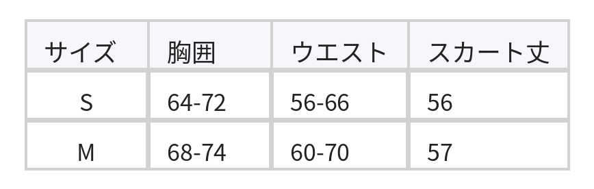 スウィートなウエストシェイプ ジャカード ベアトップワンピース size chart 1