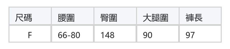 高腰抽繩燈籠寬腿運動褲 size chart 1