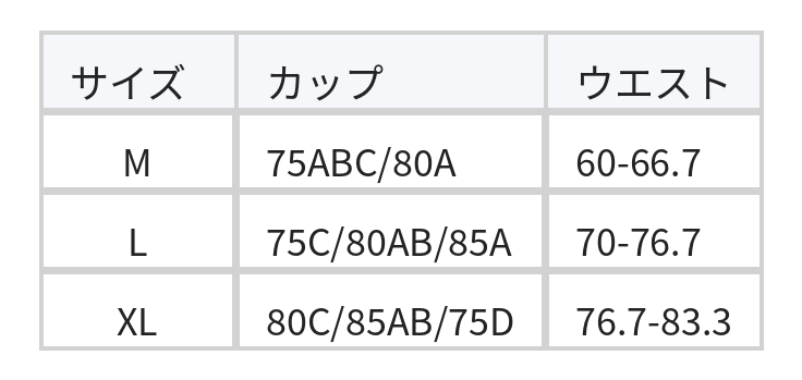 立体フラワーモチーフ スリム見えスカートヘム セパレートビキニ水着(スカート付きボトム含む) size chart 1