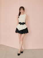 リボン結び トップス+スカート 2点セット